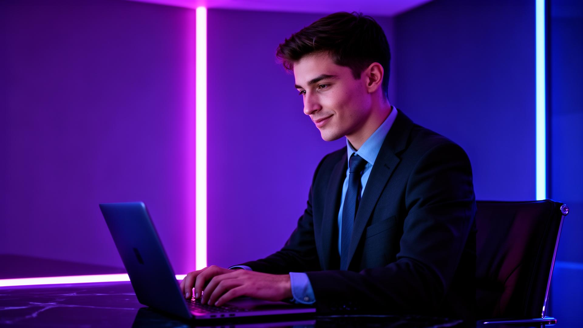 Online ondernemer aan het werk