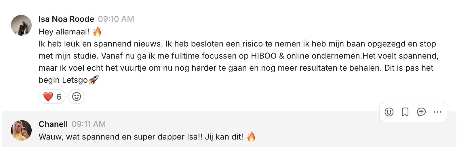 Resultaat van een Hiboo-student, screenshot 15