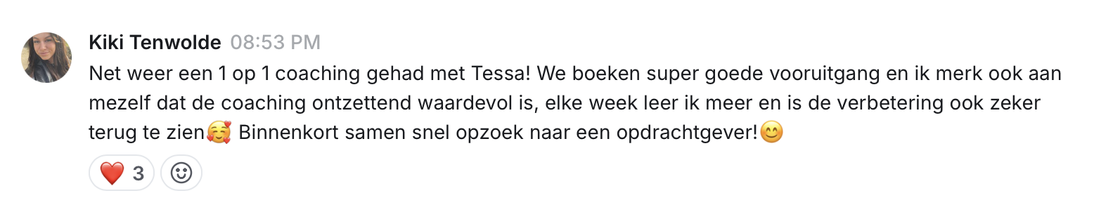 Resultaat van een Hiboo-student, screenshot 16