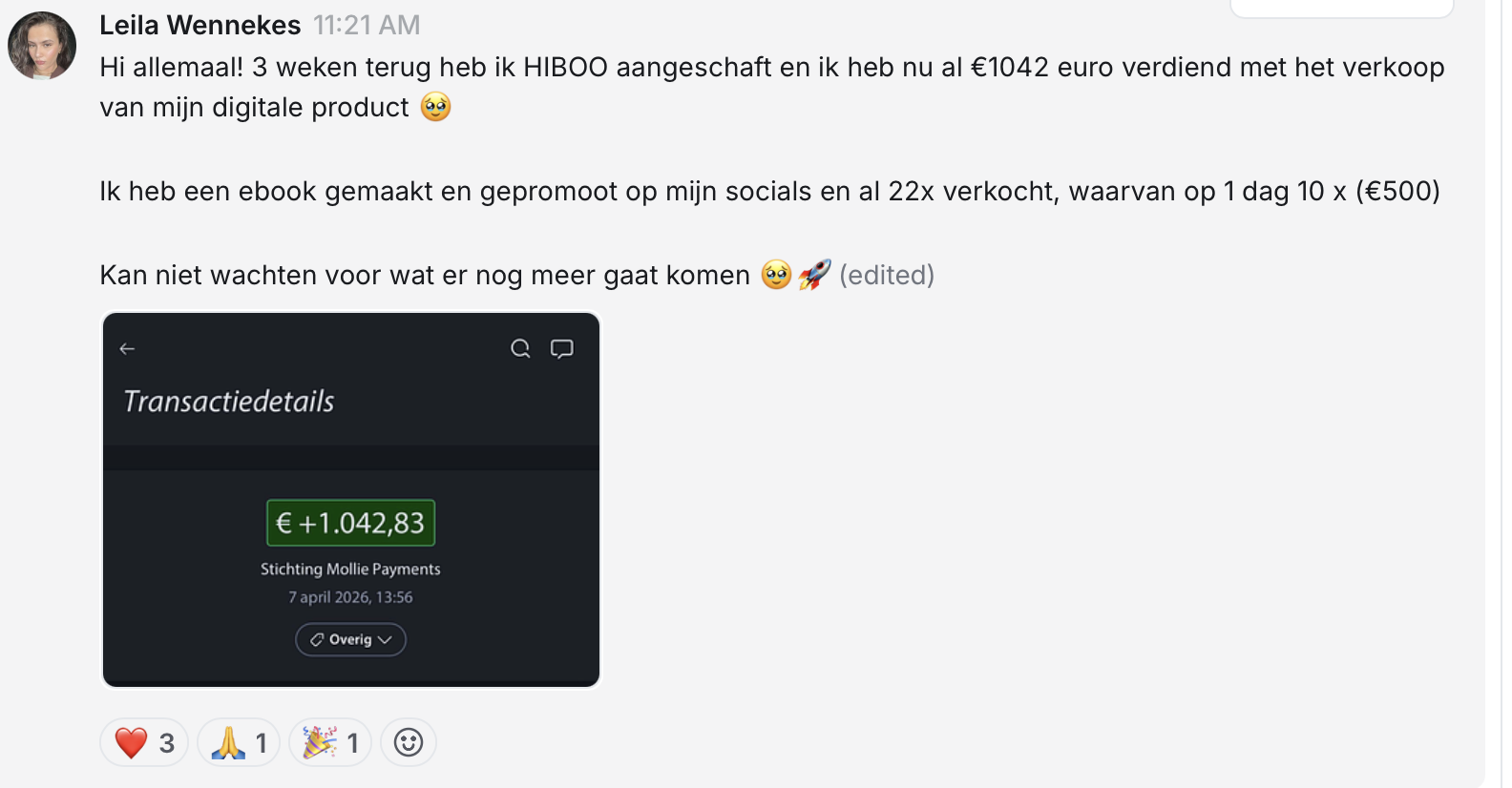 Resultaat van een Hiboo-student, screenshot 18